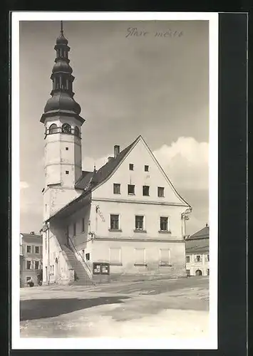 AK Mähr.-Altstadt, Rathaus und Sparkasse