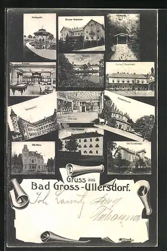 AK Gross Ullersdorf, Schlosshof, Villa Marie, Rittersaal