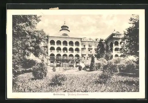 AK Gräfenberg, Priessnitz-Sanatorium vom Garten aus gesehen