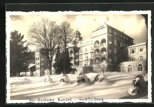 AK Gräfenberg, Priessnitz-Sanatorium im Schnee