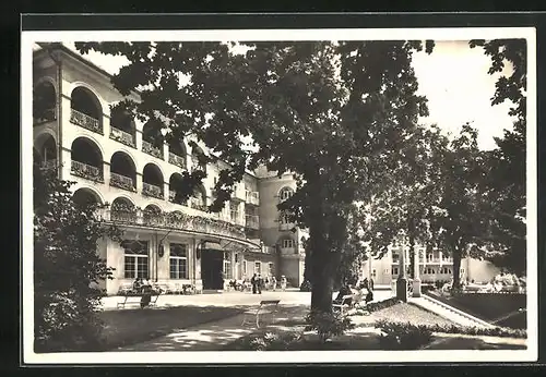 AK Bad Gräfenberg, Priessnitzsanatorium, Garten