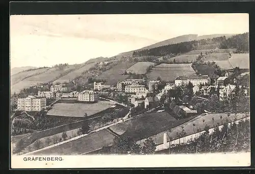 AK Gräfenberg, Stadt vom Wanderweg aus gesehen