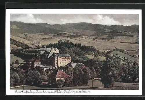 AK Bad Gräfenberg, Priessnitz-Sanatorium mit Bergen