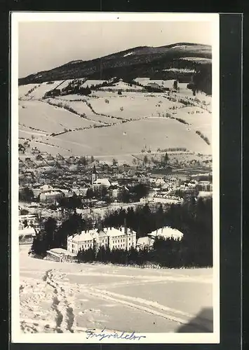 AK Frývaldov, Sanatorium im Winter