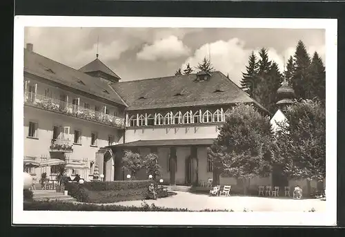 AK Lázne Velké Losiny, Kurhotel mit Terrasse