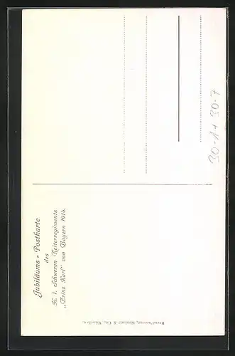 AK Soldat des K. B. Regiments Garde du Corps in Uniform zu Pferd, 1825