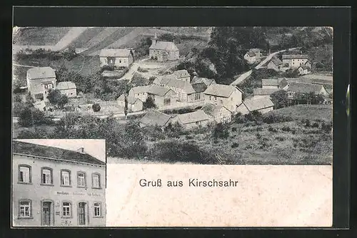 AK Kirchsahr, Gasthaus, Ortsansicht aus der Vogelschau