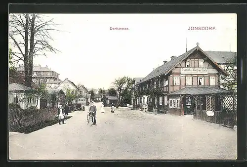 AK Jonsdorf, Gasthof zum Weissen Stein in der Dorfstrasse