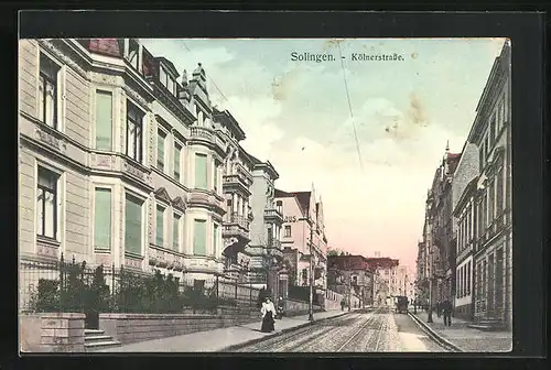 AK Solingen, Kölnerstrasse mit schönen Wohnhäusern