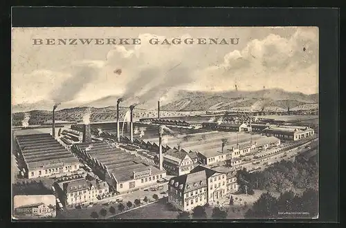 AK Gaggenau /Baden, Fabrikhallen der Benzwerke