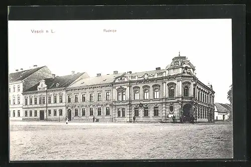 AK Veselí n. L., Rathaus an der Hauptstrasse