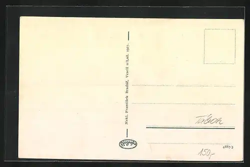 AK Veselí n. Luz., Grosser Marktplatz mit Geschäften