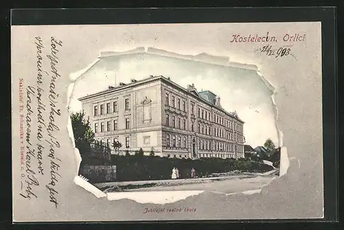 AK Adler Kosteletz / Kostelec nad Orlici, Jubilejni realna skola
