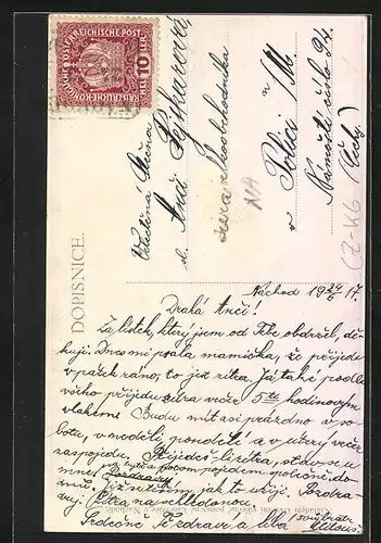 AK Nachod, Vdovam a sirotkum, 1916
