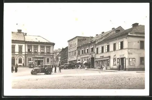 AK Rychnov, Marktplatz mit Geschäften