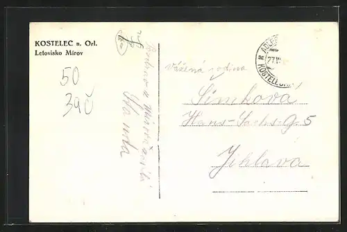 AK Adler Kosteletz / Kostelec nad Orlici, Letovisko Mírov