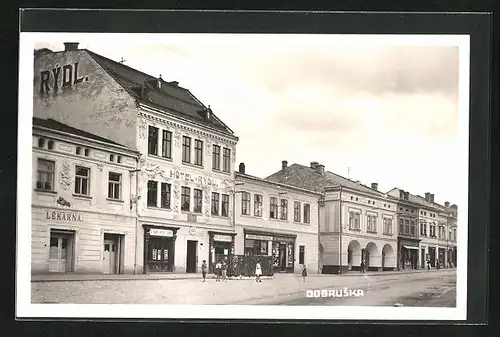 AK Dobruska, Hotel Rýdl am Marktplatz