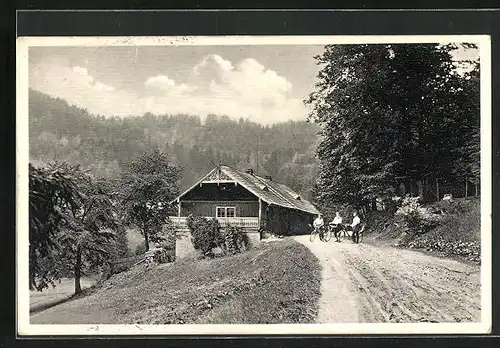 AK Krásy Hor Orlických, Gasthaus am Wanderweg