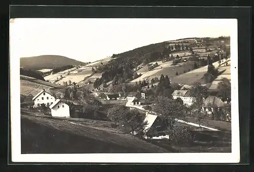 AK Velká Zdobnice, Hauptstrasse durch den Ort