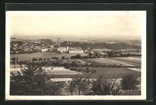 AK Doudleby nad Orlicí, Fabrikgebäude in der Stadt