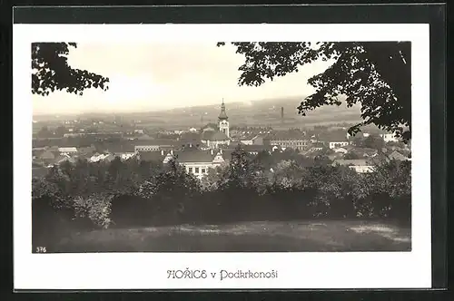 AK Horice v Podkrkonosi, Stadt von Anhöhe gesehen