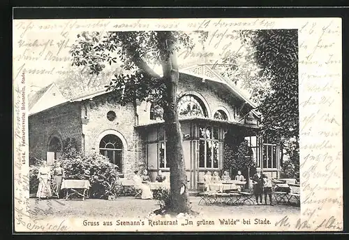 AK Stade, Seemanns Restaurant Im grünen Walde