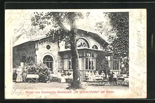 AK Stade, Seemann`s Restaurant Im grünen Walde