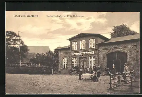 AK Gömnitz, Gasthof von Fritz Kolmorgen