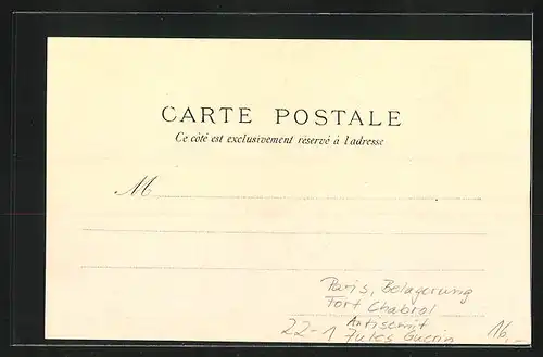 AK Paris, Belagerung Fort Chabrol, Antisemit Jules Guerin mit Kampfesbrüdern