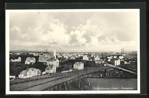 AK Schönbrunn, Teilansicht des Ortes