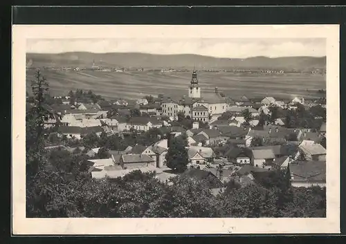 AK Lostice, Ortsansicht von Anhöhe