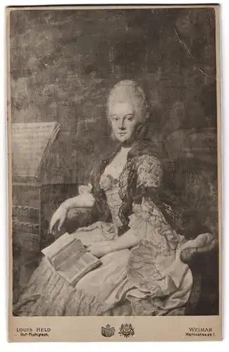 Fotografie Louis Held, Weimar, Marienstr. 1, Anna Amalia von Braunschweig-Wolfenbüttel, Herzogin von Sachsen-Weimar