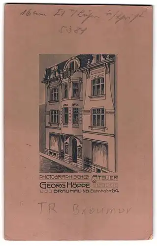 Fotografie Georg Höppe, Braunau i. B., Bahnhofstr. 54, Ansicht Braunau i. B., Aussenfasade des Ateliers