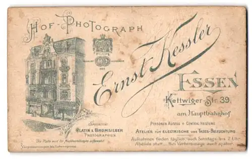 Fotografie Ernst Kessler, Essen, Ansicht Essen, Geschäftshaus mit Atelier in der Kettwiger Str. 39