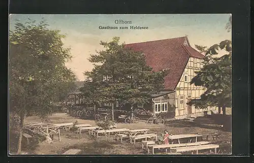 AK Gifhorn, Gasthaus zum Heidesee