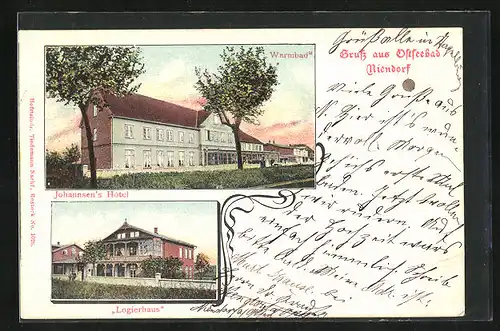 AK Niendorf, Hôtel Johannsen Warmbad, Logierhaus