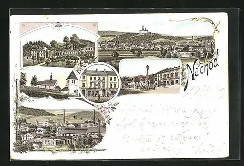 Lithographie Nachod, Sehenswürdigkeiten der Stadt