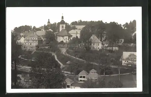 AK Rokitnitz / Rokytnice v Orlickych Horach, Pension Sonnenhof neben der Kirche