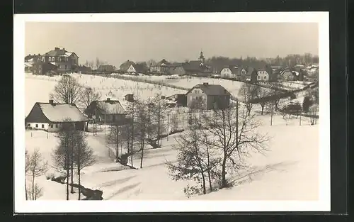 AK Rokitnitz / Rokytnice v Orlickych Horach, Verschneites Wohnviertel