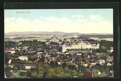 AK Rychnov n. K., Schloss im Stadtkern