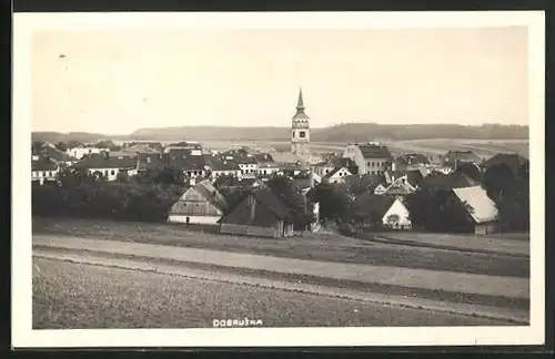 AK Dobruska, Hotel Rýdl an der Kirche