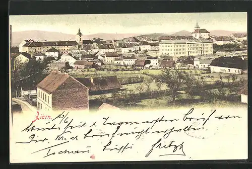 AK Jitschin / Gitschin / Jicin, Hauptplatz mit Rathaus