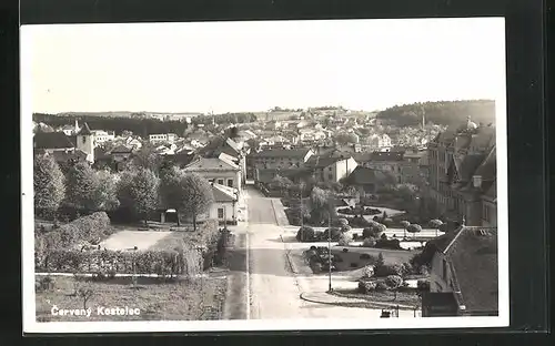 AK Cervený Kostelec, Hauptstrasse am Park