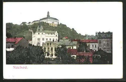 AK Nachod, Schloss vom Park aus gesehen