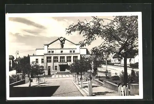 AK Adler Kosteletz / Kostelec nad Orlici, Park am Stadtgebäude