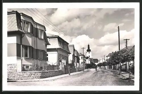 AK Veselí nad Luznicí, Strassenpartie im Wohnviertel