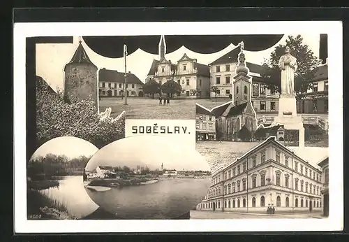 AK Sobeslav, Namesti, Pomnik, Flusspartie