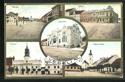 AK Veseli n. L., Namesti, Radnice, Pivovar