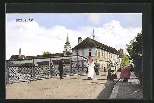 AK Sobeslav, Brücke im Ortskern
