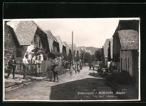 AK Kuschwarda, Strasse mit Wohnhäusern